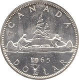 1965 SILVER ONE DOLLAR CANADA - SILVER WORLD COINS - Cambridgeshire Coins