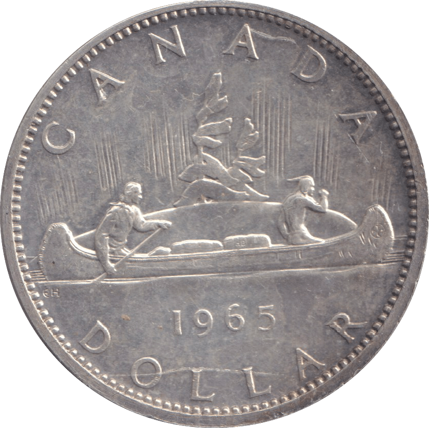 1965 SILVER ONE DOLLAR CANADA - SILVER WORLD COINS - Cambridgeshire Coins