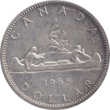 1965 SILVER ONE DOLLAR CANADA - SILVER WORLD COINS - Cambridgeshire Coins