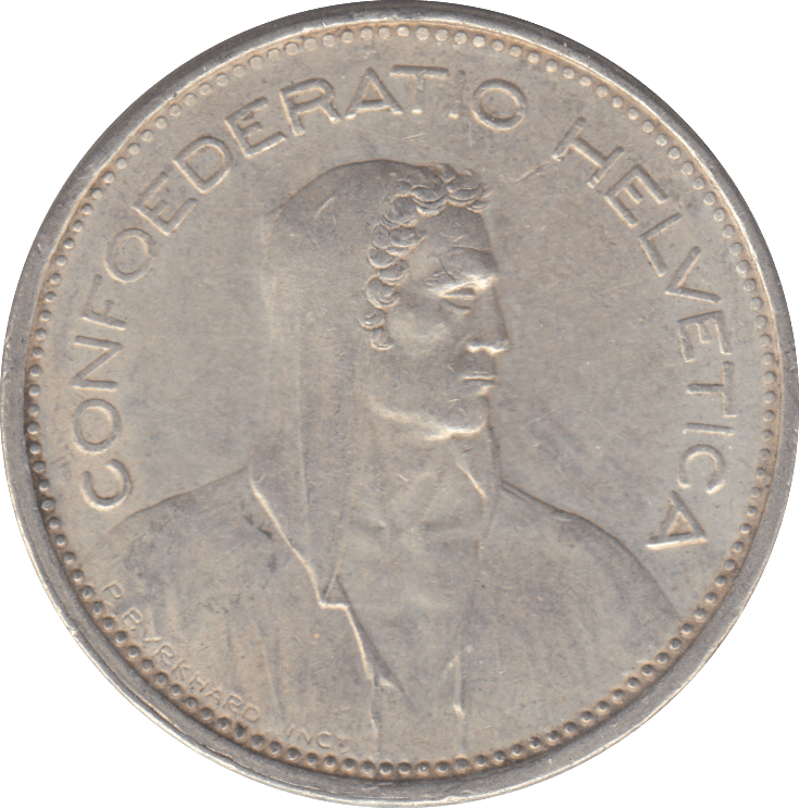 1965 SILVER SWITZERLAND 5 FRANC - WORLD COINS - Cambridgeshire Coins