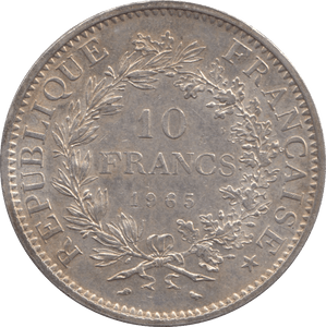 1965 SILVER10 FRANCS FRANCE - SILVER WORLD COINS - Cambridgeshire Coins
