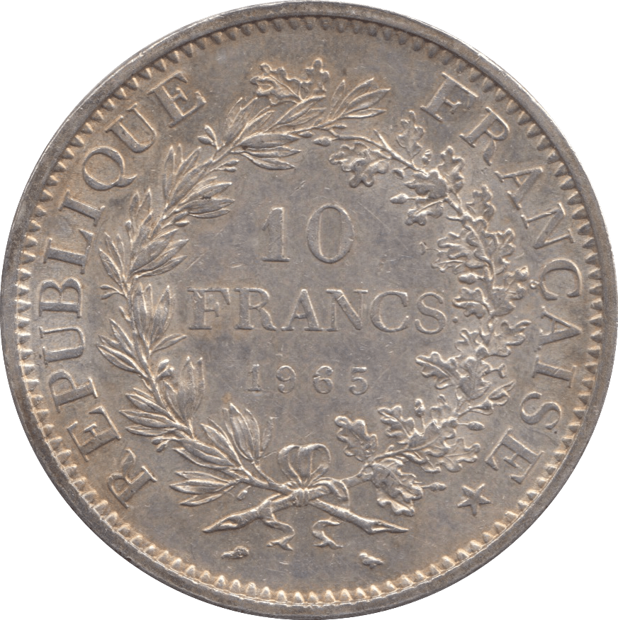 1965 SILVER10 FRANCS FRANCE - SILVER WORLD COINS - Cambridgeshire Coins