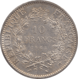 1965 SILVER10 FRANCS FRANCE - SILVER WORLD COINS - Cambridgeshire Coins