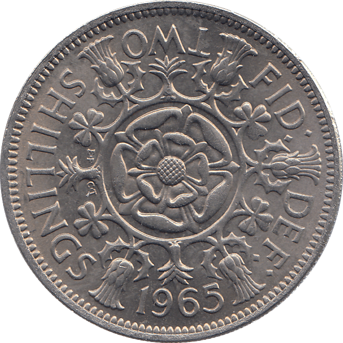1965 TWO SHILLINGS ( UNC ) - TWO SHILLINGS - Cambridgeshire Coins