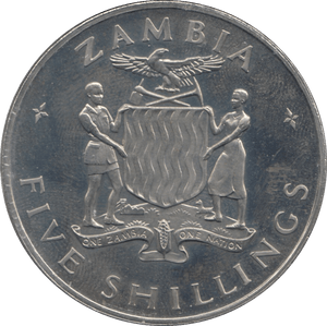 1965 ZAMBIA 5 SHILLINGS - WORLD COINS - Cambridgeshire Coins