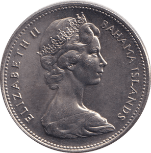 1966 25 CENTS BAHAMAS - WORLD COINS - Cambridgeshire Coins