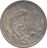 1966 BAHAMA 50 CENTS - WORLD COINS - Cambridgeshire Coins