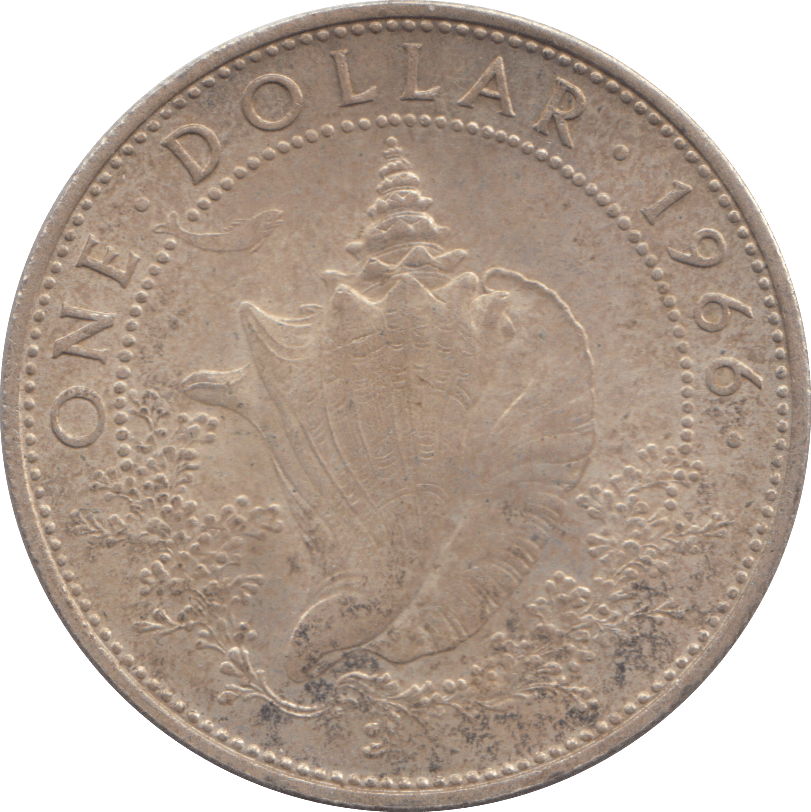 1966 BAHAMAS SILVER DOLLAR - WOLRD SILVER COINS - Cambridgeshire Coins