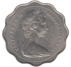 1966 BAHAMAS TEN CENTS - WORLD COINS - Cambridgeshire Coins