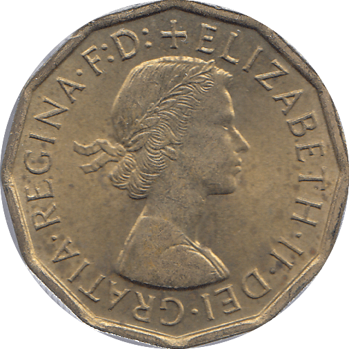 1966 BRASS THREEPENCE ( UNC ) - THREEPENCE - Cambridgeshire Coins