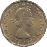 1966 BRASS THREEPENCE ( UNC ) - THREEPENCE - Cambridgeshire Coins