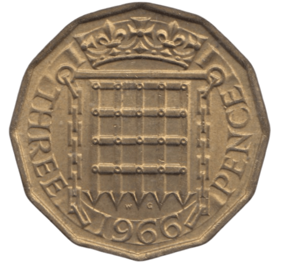 1966 BRASS THREEPENCE ( UNC ) - THREEPENCE - Cambridgeshire Coins