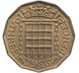 1966 BRASS THREEPENCE ( UNC ) - THREEPENCE - Cambridgeshire Coins