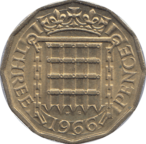 1966 BRASS THREEPENCE ( UNC ) - THREEPENCE - Cambridgeshire Coins