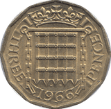 1966 BRASS THREEPENCE ( UNC ) - THREEPENCE - Cambridgeshire Coins