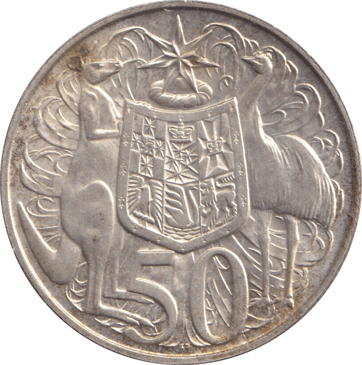 1966 FIFTY CENTS AUSTRALIA - SILVER WORLD COINS - Cambridgeshire Coins