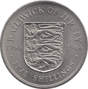 1966 FIVE SHILLINGS JERSEY - WORLD COINS - Cambridgeshire Coins