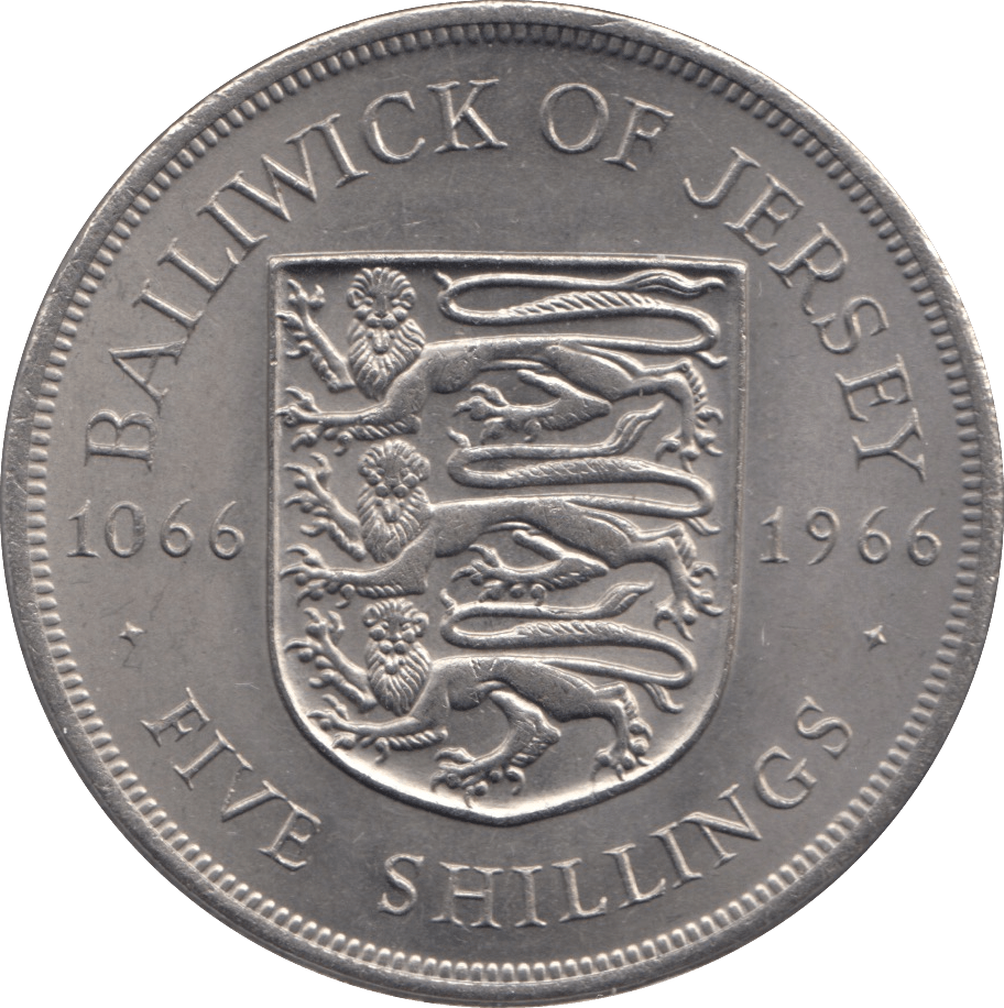 1966 FIVE SHILLINGS JERSEY - WORLD COINS - Cambridgeshire Coins