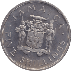 1966 FIVE SHILLINGS UNC - WORLD COINS - Cambridgeshire Coins