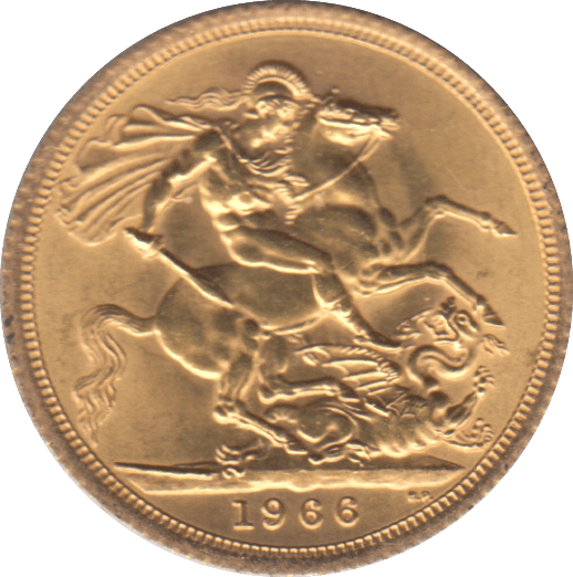 1966 GOLD SOVEREIGN ( AUNC ) - SOVEREIGN - Cambridgeshire Coins