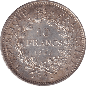 1966 SILVER 10 FRANC FRANCE - SILVER WORLD COINS - Cambridgeshire Coins