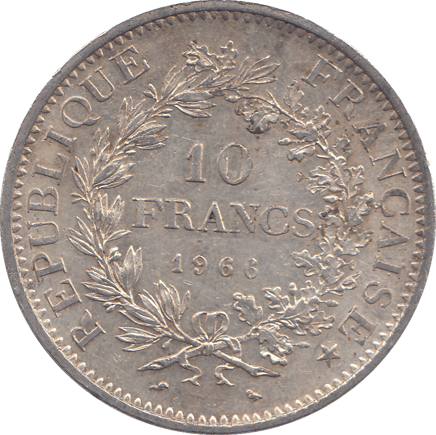 1966 SILVER 10 FRANCS FRANCE 2 - SILVER WORLD COINS - Cambridgeshire Coins