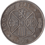 1966 SILVER 100 PESETAS SPAIN - Cambridgeshire Coins