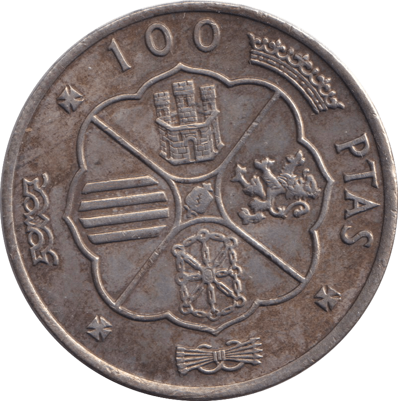 1966 SILVER 100 PESETAS SPAIN - Cambridgeshire Coins