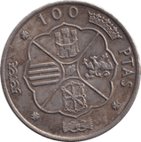1966 SILVER 100 PESETAS SPAIN - Cambridgeshire Coins