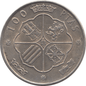1966 SILVER 100 PESETAS SPAIN - SILVER WORLD COINS - Cambridgeshire Coins