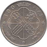 1966 SILVER 100 PESETAS SPAIN - SILVER WORLD COINS - Cambridgeshire Coins