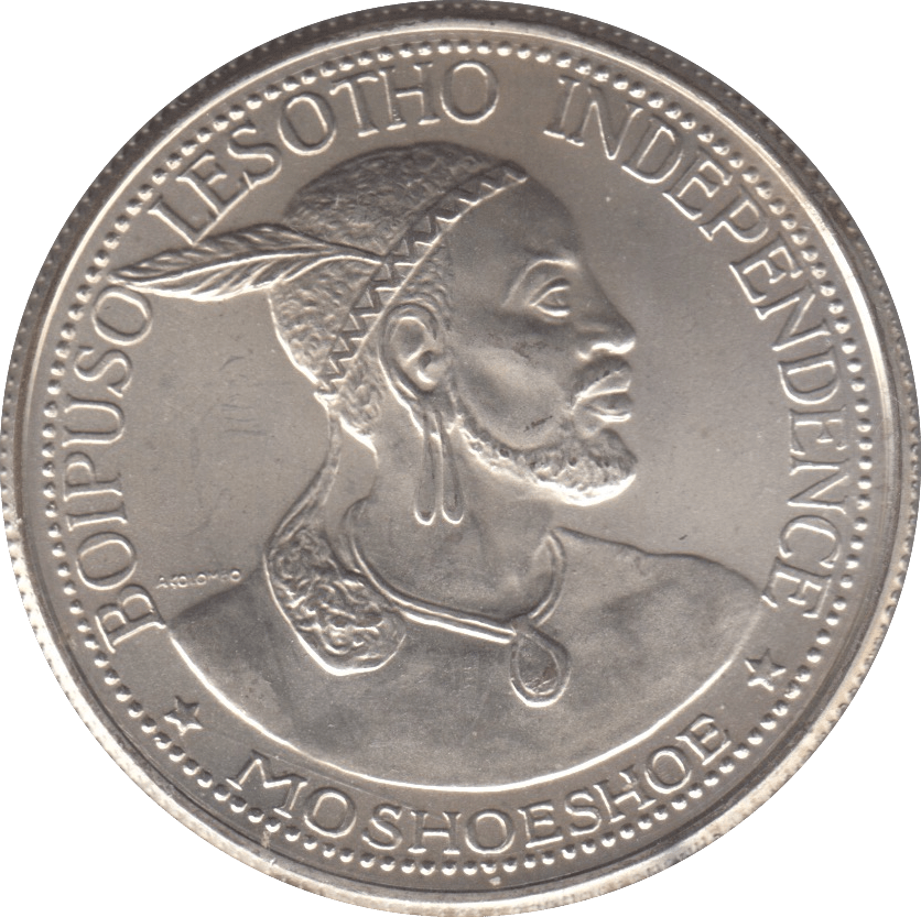 1966 SILVER 50 LICENTE LESOTHO - SILVER WORLD COINS - Cambridgeshire Coins