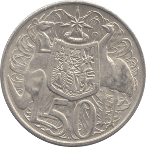 1966 SILVER AUSTRALIA 50 CENT - SILVER WORLD COINS - Cambridgeshire Coins