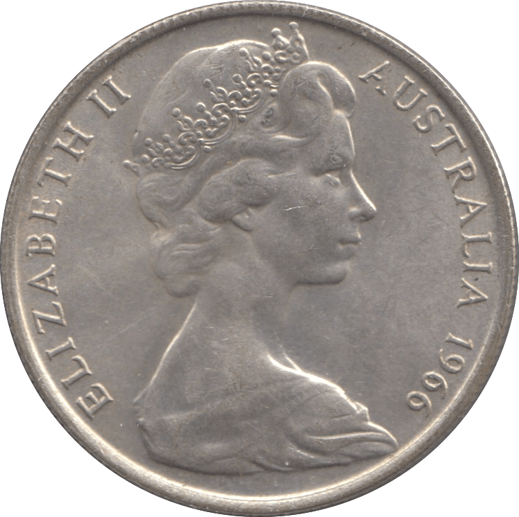 1966 SILVER AUSTRALIA 50 CENTS - SILVER WORLD COINS - Cambridgeshire Coins