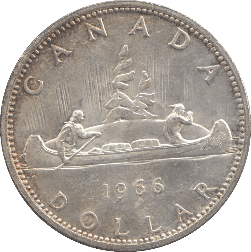 1966 SILVER CANADIAN $1 - SILVER WORLD COINS - Cambridgeshire Coins