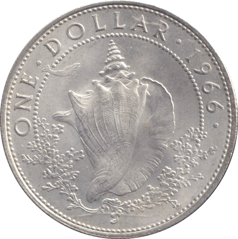 1966 SILVER DOLLAR BAHAMAS - SILVER WORLD COINS - Cambridgeshire Coins
