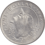 1966 SILVER DOLLAR BAHAMAS - SILVER WORLD COINS - Cambridgeshire Coins