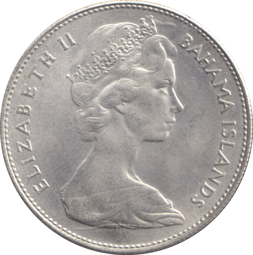 1966 SILVER DOLLAR BAHAMAS - SILVER WORLD COINS - Cambridgeshire Coins