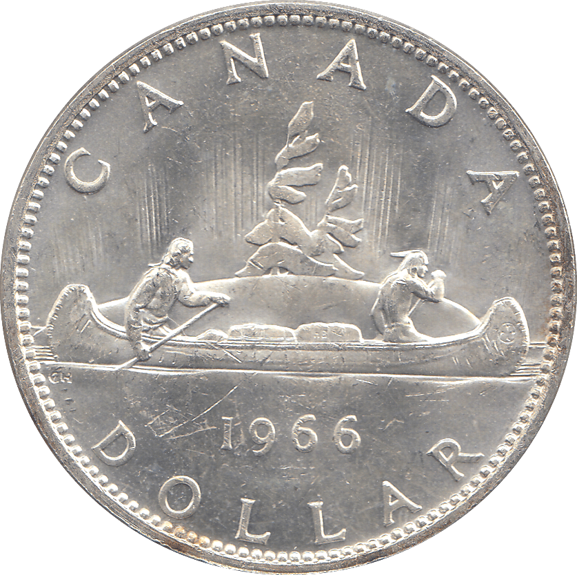 1966 SILVER DOLLAR CANADA - SILVER WORLD COINS - Cambridgeshire Coins