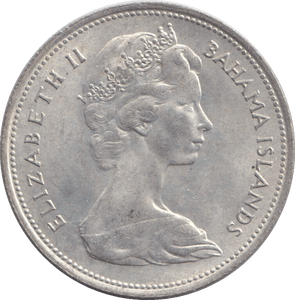 1966 SILVER FIFTY CENTS BAHAMA ISLANDS - SILVER WORLD COINS - Cambridgeshire Coins