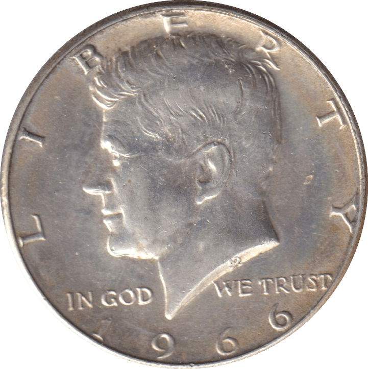 1966 SILVER HALF DOLLAR USA - SILVER WORLD COINS - Cambridgeshire Coins