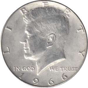 1966 SILVER HALF DOLLAR USA - SILVER WORLD COINS - Cambridgeshire Coins
