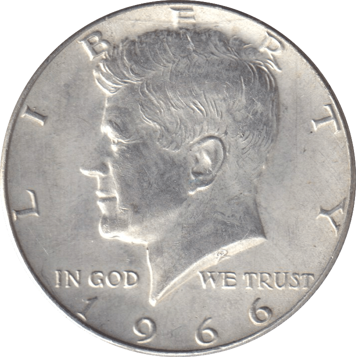 1966 SILVER HALF DOLLAR USA - SILVER WORLD COINS - Cambridgeshire Coins