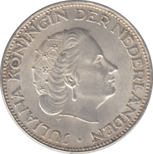 1966 SILVER NETHERLANDS 2 1/2 GULDEN - SILVER WORLD COINS - Cambridgeshire Coins