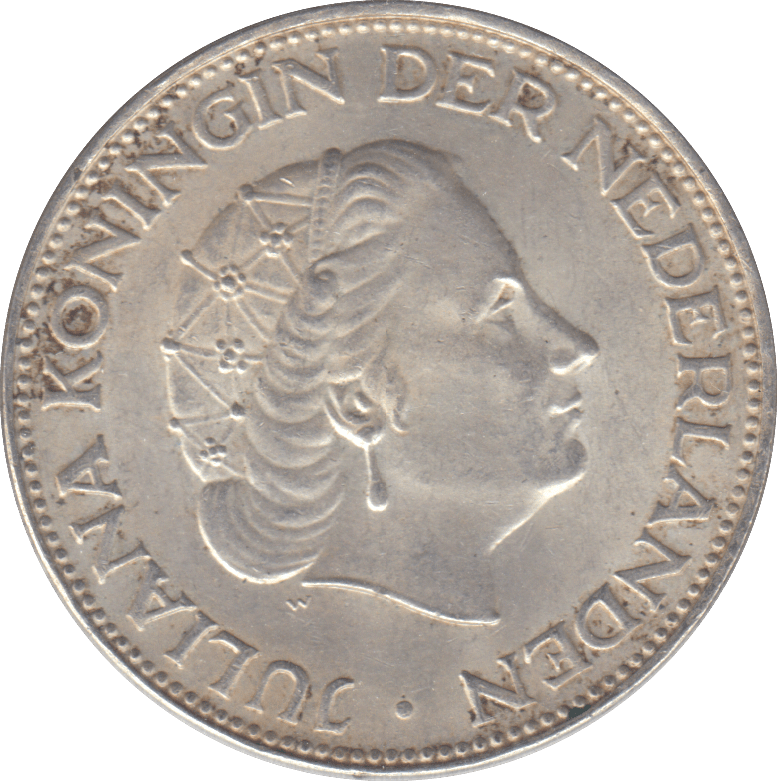 1966 SILVER NETHERLANDS 2 1/2 GULDEN - SILVER WORLD COINS - Cambridgeshire Coins