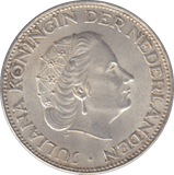 1966 SILVER NETHERLANDS 2 1/2 GULDEN - SILVER WORLD COINS - Cambridgeshire Coins