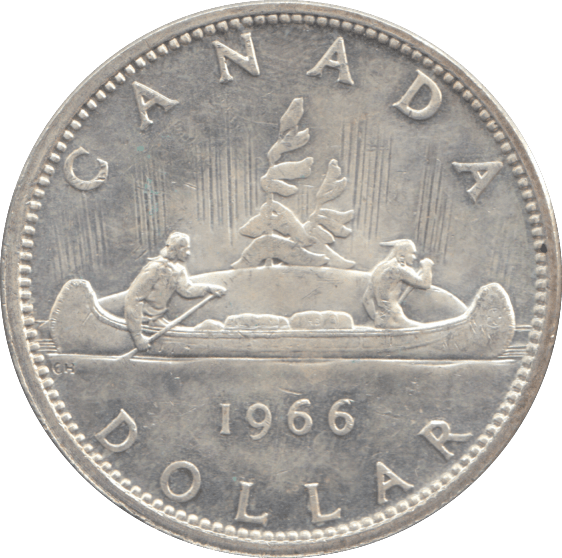 1966 SILVER ONE DOLLAR CANADA - SILVER WORLD COINS - Cambridgeshire Coins