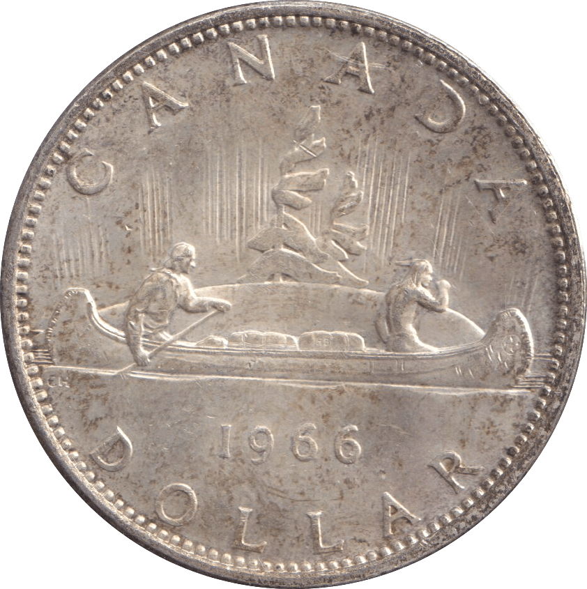 1966 SILVER ONE DOLLAR CANADA - SILVER WORLD COINS - Cambridgeshire Coins