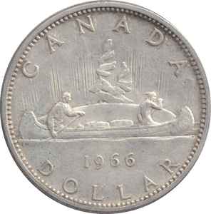 1966 SILVER ONE DOLLAR CANADA - SILVER WORLD COINS - Cambridgeshire Coins