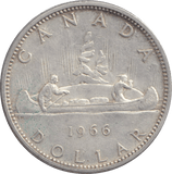 1966 SILVER ONE DOLLAR CANADA - SILVER WORLD COINS - Cambridgeshire Coins